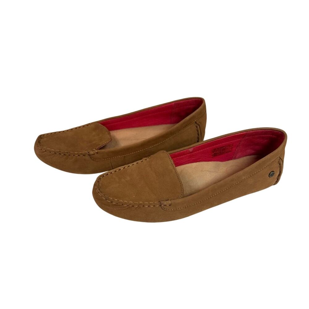 UGG Milana II Driving Loafers Chestnut Brown Suede Size 9 Imperfect Moccasins - Picture 2 of 8